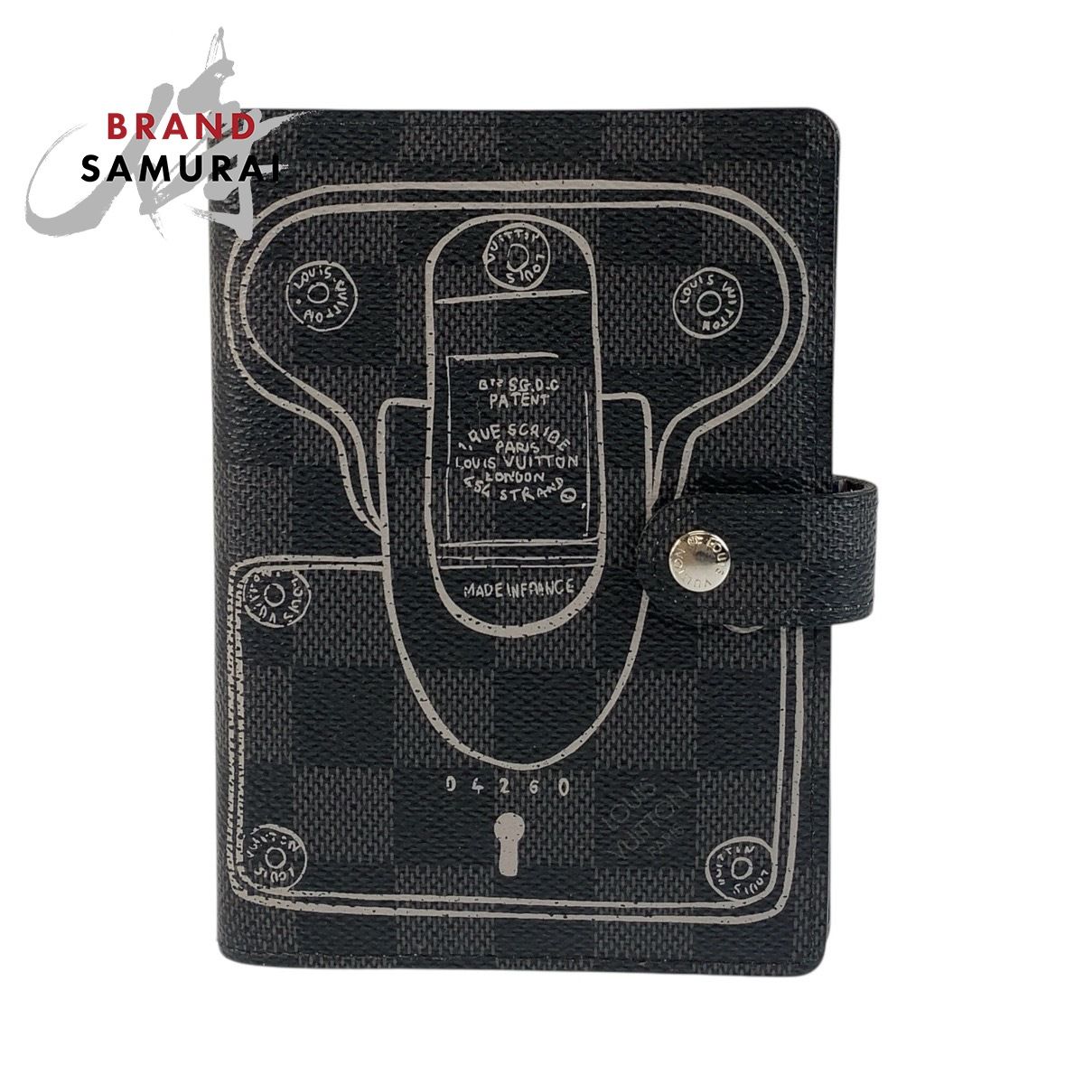 LOUIS VUITTON ルイヴィトン ダミエグラフィット アジェンダ PM グレー シルバー金具 PVC R 20030 手帳カバー レディース 506493