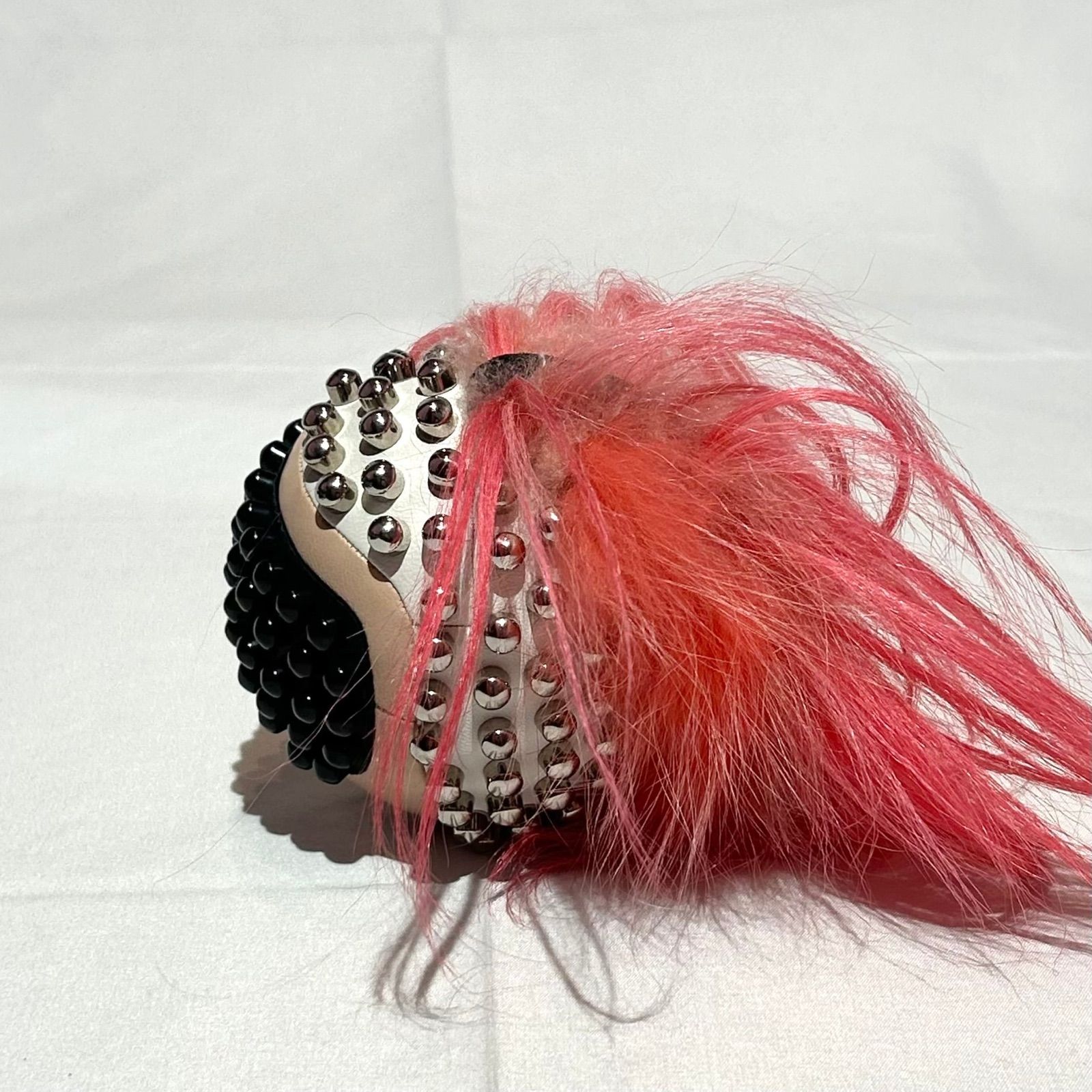 FENDI カールラガーフェルド チャーム ファー レザー フェンディ