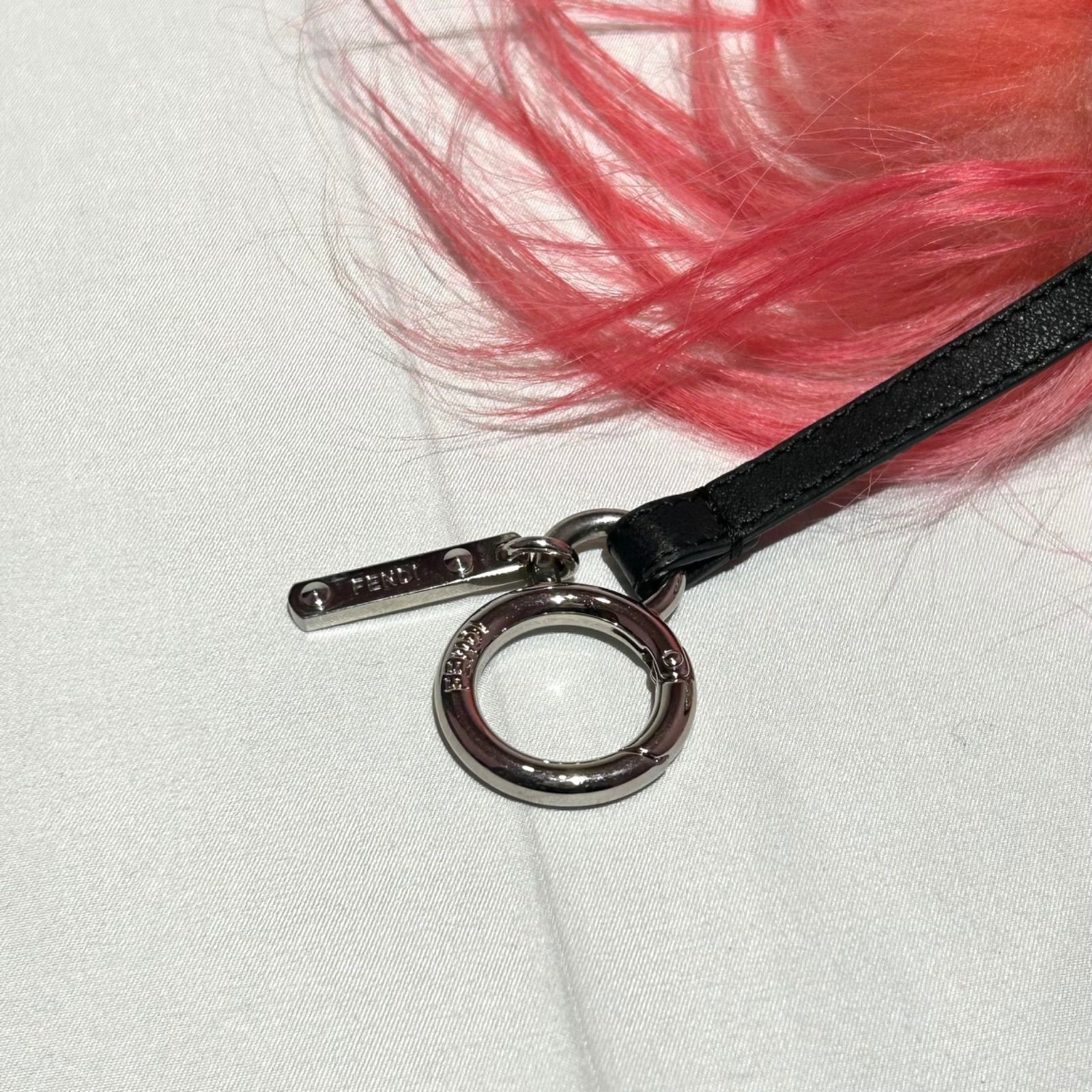 FENDI カールラガーフェルド チャーム ファー レザー フェンディ