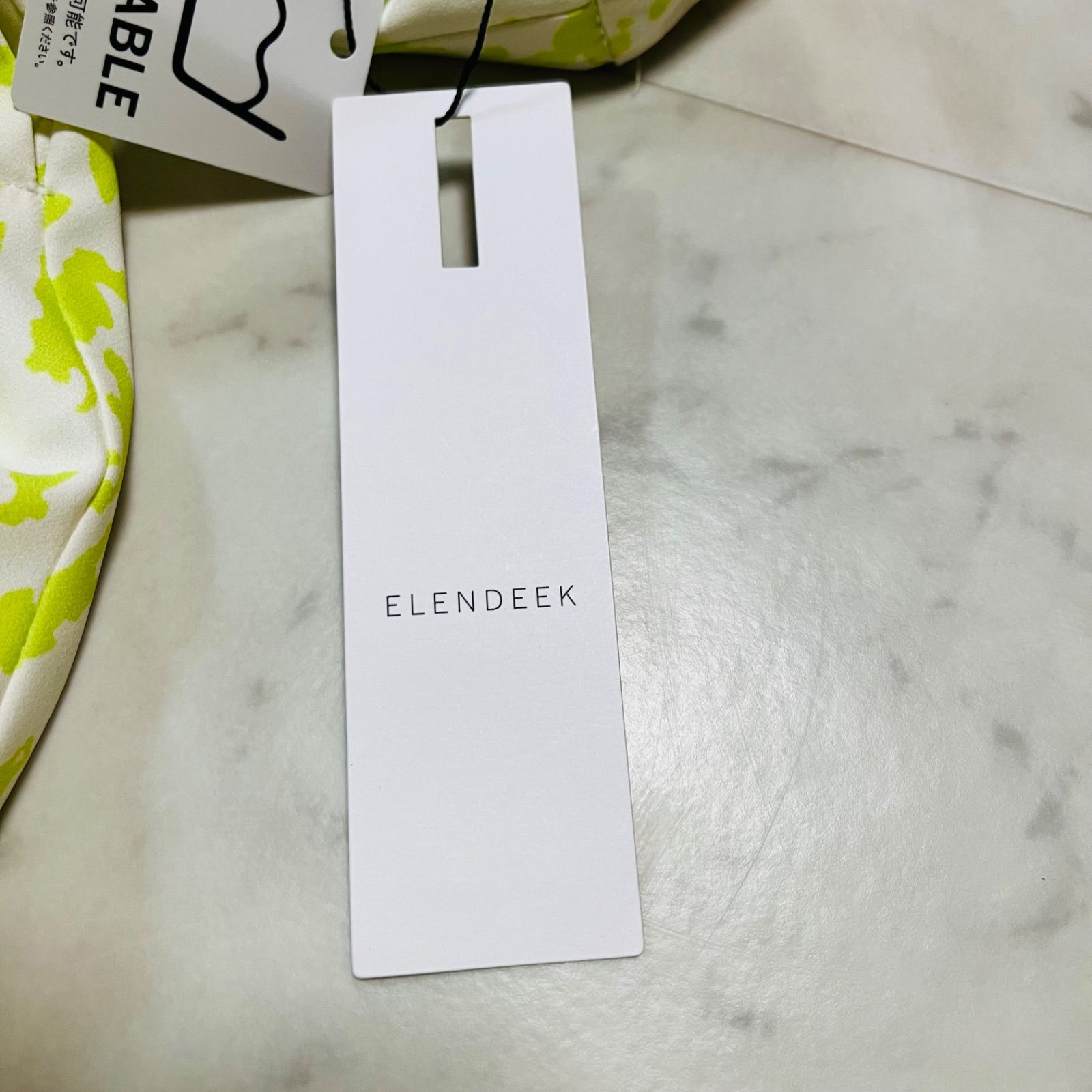 未使用 タグ付き ELENDEEK エレンディーク PRINT RIPPLE PT プリントリップルパンツ ウエストゴム 総