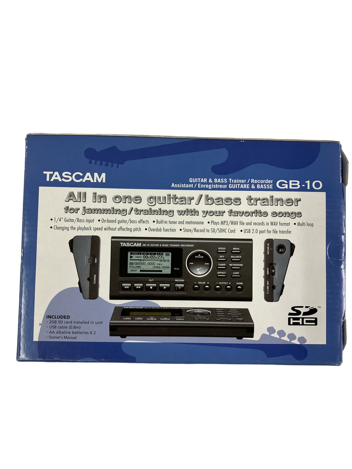 TASCAM GB-10 ギター&ベーストレーナー レコーダー 音響機材 タスカム