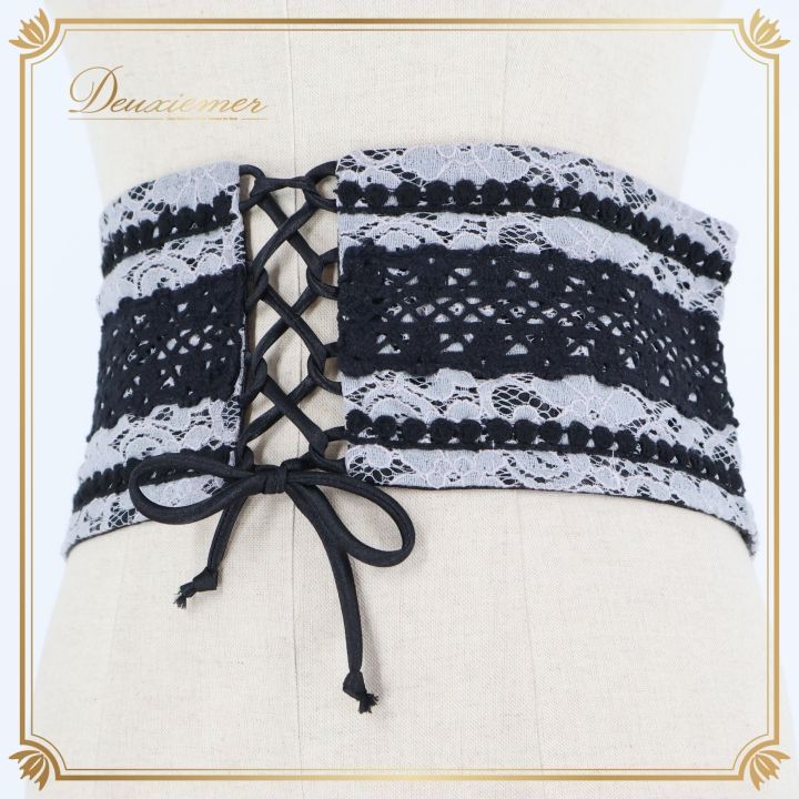 フラメンコ 衣装 ベルト サッシュベルト 黒 docedelflamenco ドセデルフラメンコ レース リボン 編み上げ ダンス パーティ 発表会 ブラック系 グレイ系 ダンス衣装 コスチューム 発表会用