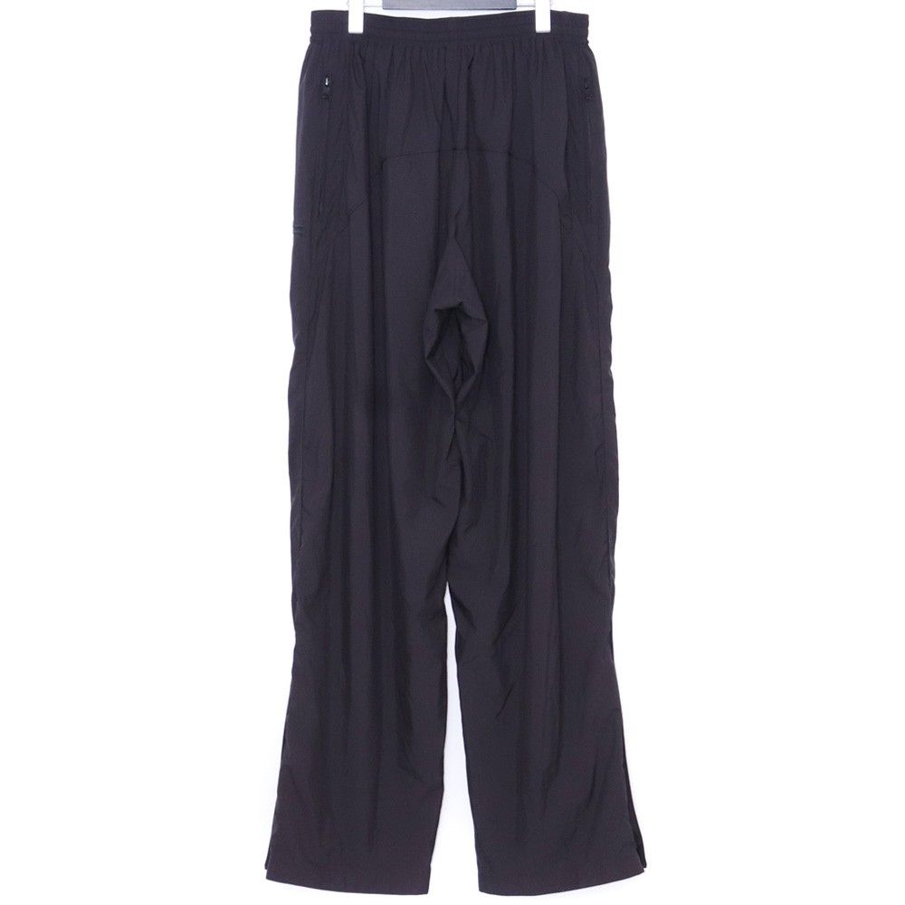 BALENCIAGA 裾ジップナイロントラックロングパンツ サイズ48 ブラック