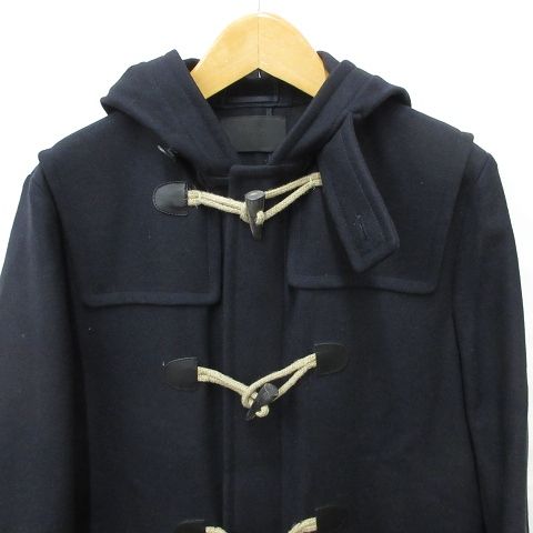 プラダ PRADA コート ダッフルコート フード トグルボタン 牛革 ウール