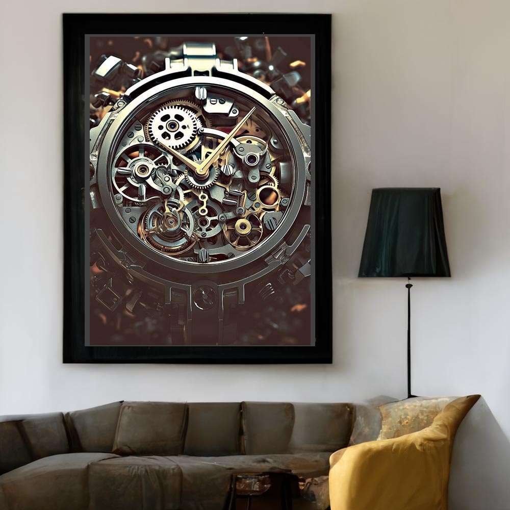 B2サイズ（約51x73cm）】【lh-poster-862】ポスター 時計 機械 ギア