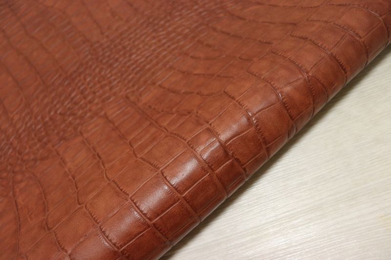 レッドブラウン 120 ds ヌメ革 ショルダーレザー 牛革 イタリア レザー クロコ型押し はぎれ 一枚革 レザークラフト 革 皮 本革 diy 生地 材料