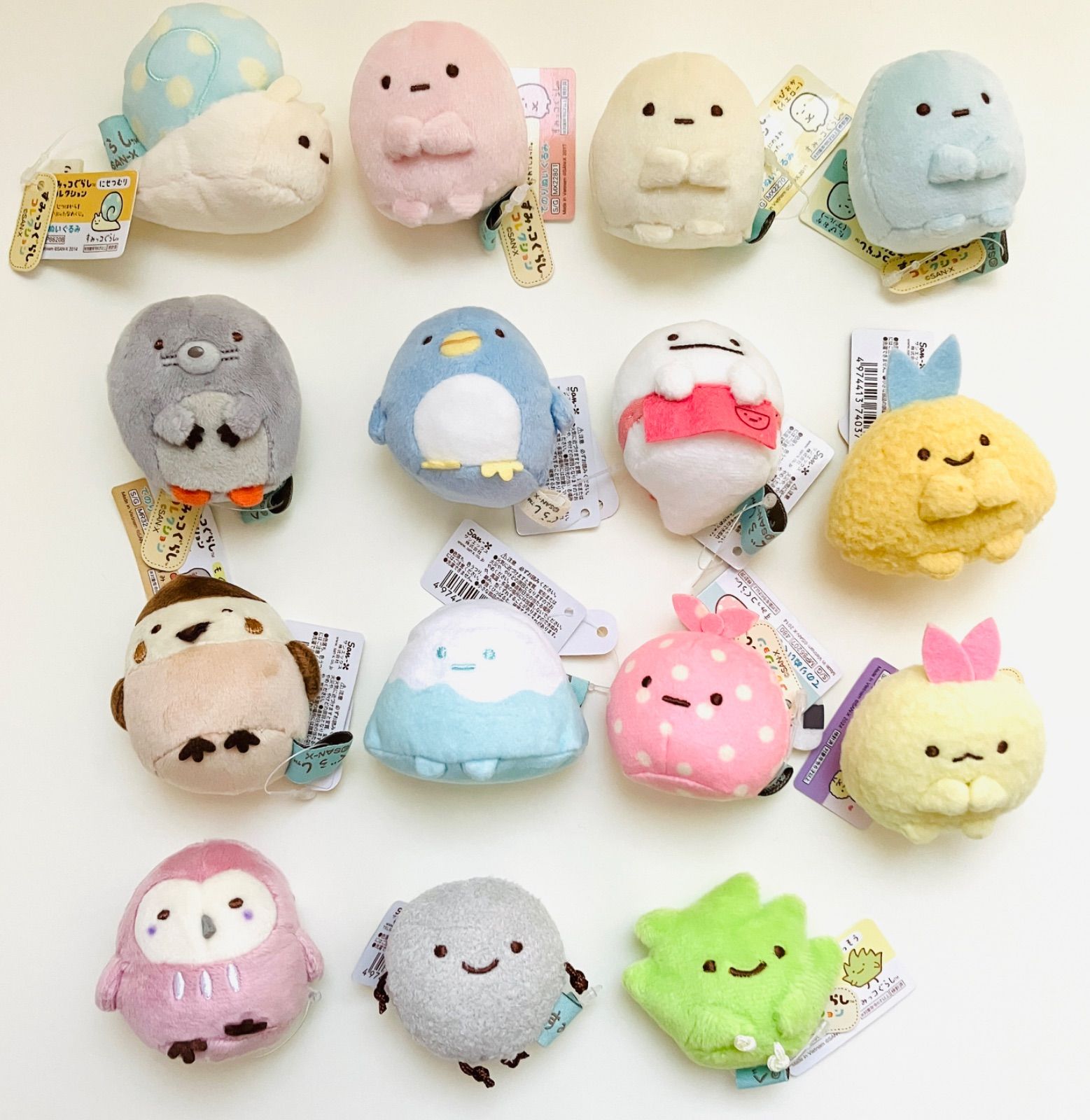 新品　すみっコぐらし　てのり　ぬいぐるみ　サンエックス　メルカリ便 15種セット SAN-X すみっコぐらし てのりぬいぐるみ サンエックス