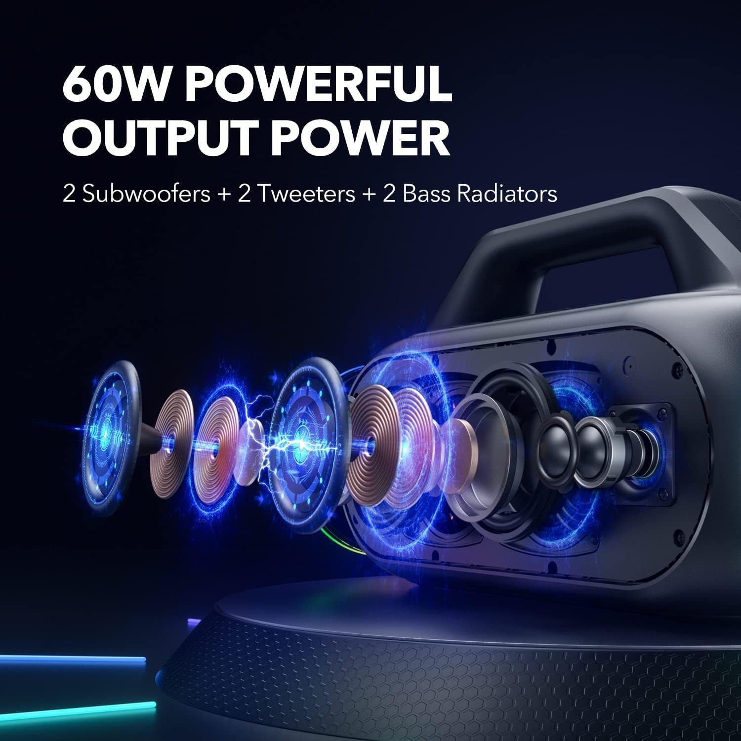 ♥ MIFA WildBox Bluetooth ワイヤレススピーカー IP 67等級防塵防水 アンビエントライト搭載 最大24時間再生 アウトドア 318 h 10