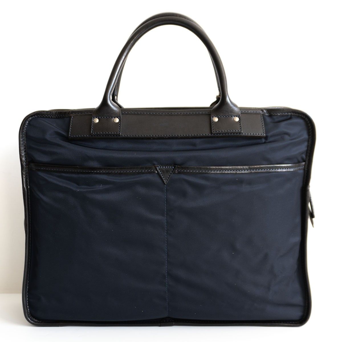 美品】FELISI 【8637/2 DS ブリーフケース】 ネイビー×ダークブラウン