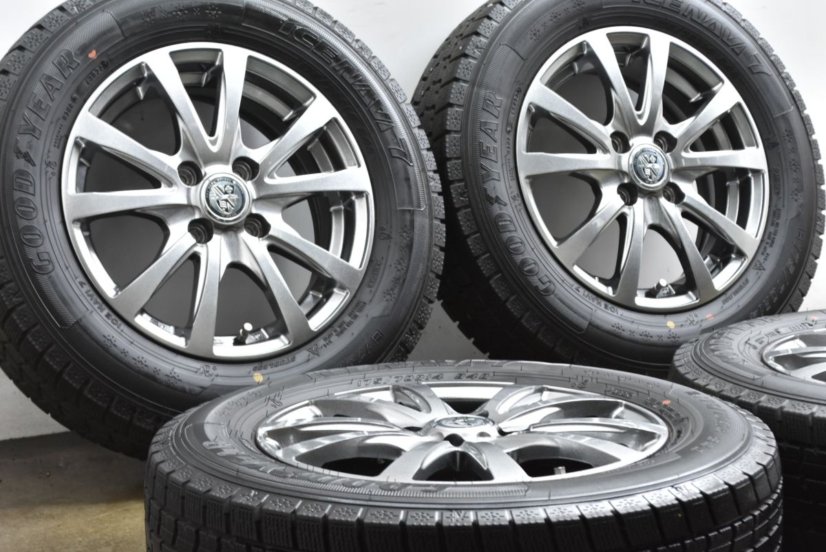 程度良好 TRG 14 in 5 J 38 PCD 100 アイスナビ7 175 70 R 15 アクア ヴィッツ カローラフィールダー スペイド フィット スイフト ノート