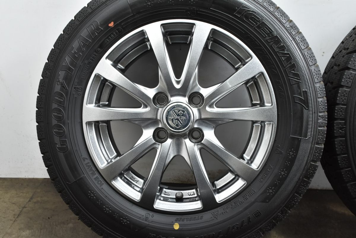  程度良好 TRG 14 in 5 J 38 PCD 100 アイスナビ7 175 70 R 15 アクア ヴィッツ カローラフィールダー スペイド フィット スイフト ノート 14インチ タイヤ ホイールセット