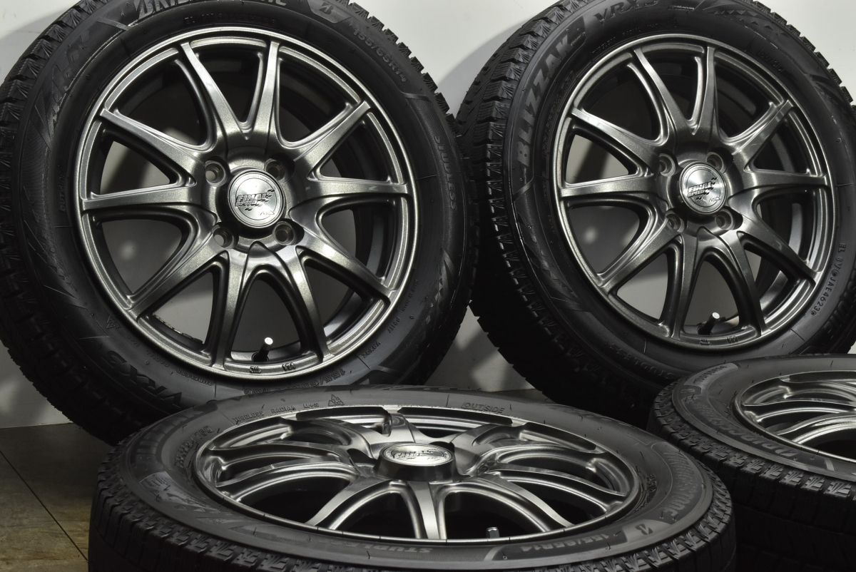 製 バリ溝 VRX 3付 14 in 4 5 J 45 PCD 100 ブリヂストン ブリザック 155 65 R N ONE BOX WGN スペーシア ウェイク