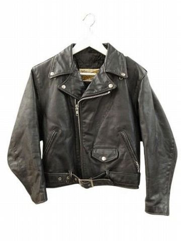 ショット SCHOTT 80 s 90 ダブルライダースジャケット 108 W レザージャケット バイカータグ ブラック 8