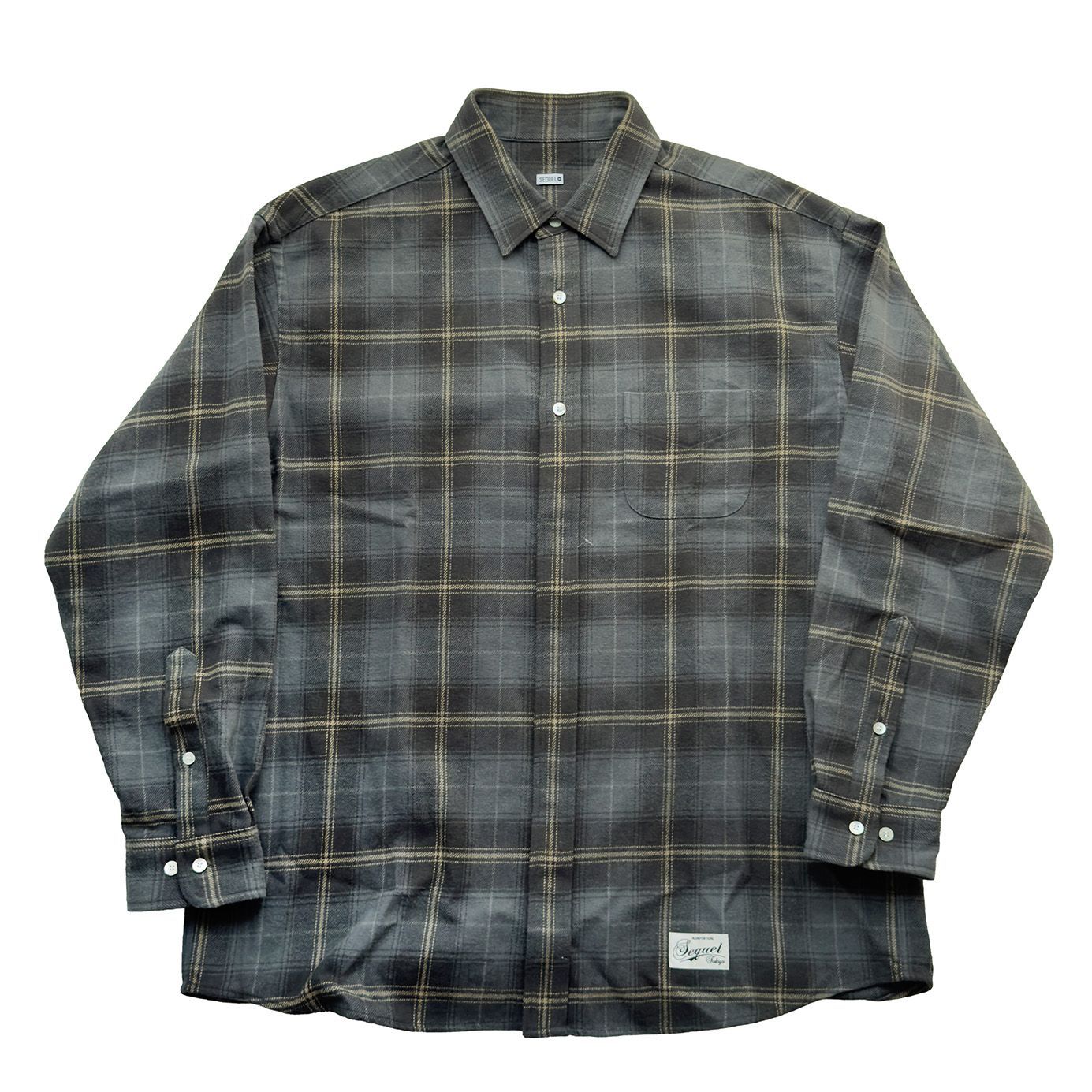 SEQUEL シークエル ネルシャツ フランネル チェック 長袖 シャツ サイズXL