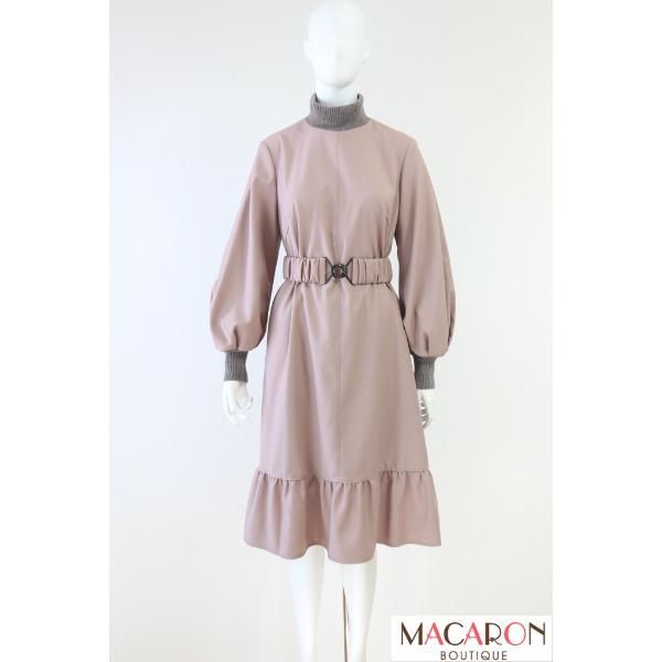 Rene ベルト付ハイネックワンピース 6316680 2023年商品 ピンク系 ルネ
