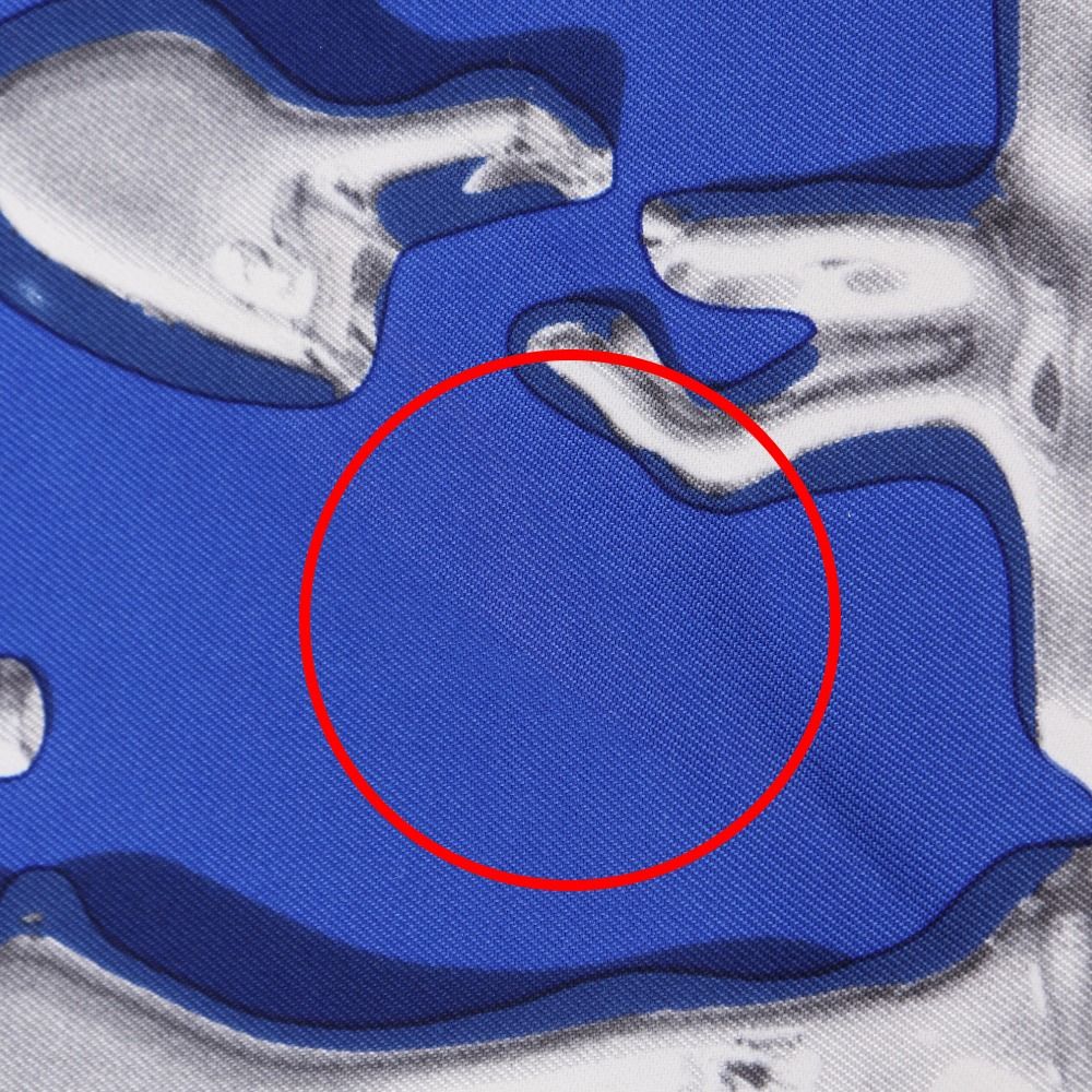 HERMES】エルメス カレ90 VIF ARGENT 銀の雫 シルク ホワイト