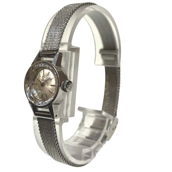 オメガ 511 166 カットガラス シルバー文字盤 手巻き 時計 腕時計 レディース