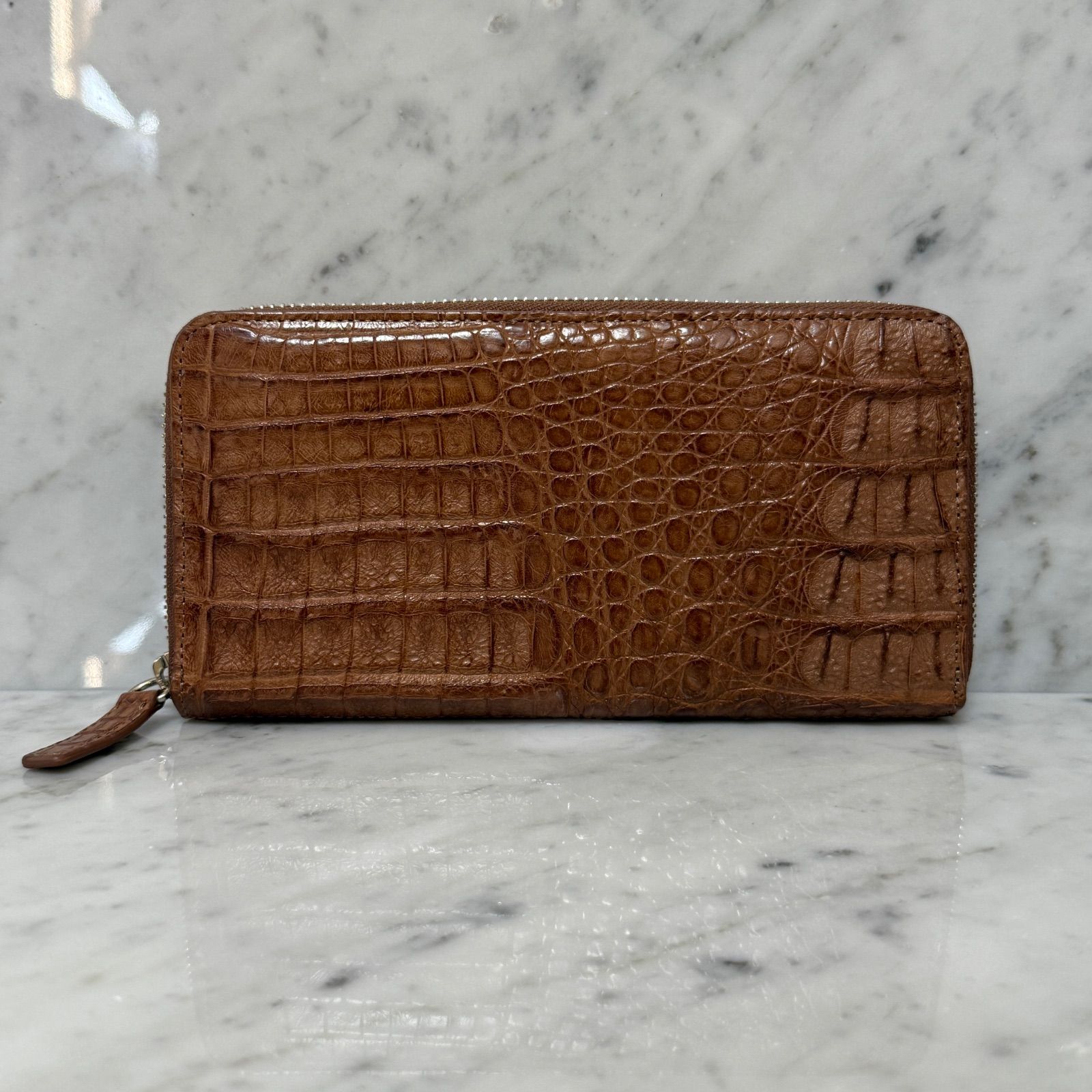 ⭐️未使用⭐️　プレリー　クラフトクロコ　長財布　ラウンドジップ　レザー 新品 未使用 CROCODILE クロコダイル 本革 レザー 長財布 ジップ