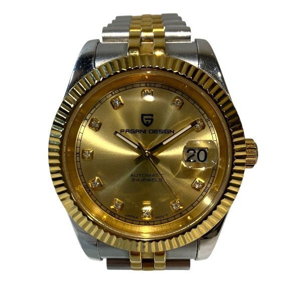 パガーニデザイン PD 1645 自動巻 ゴールド文字盤 時計 腕時計 メンズ