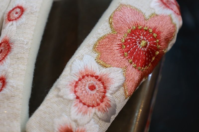  草履 赤 黒 ゴールド 白 桜色 桜 刺繍 12 A 草履 和装履物