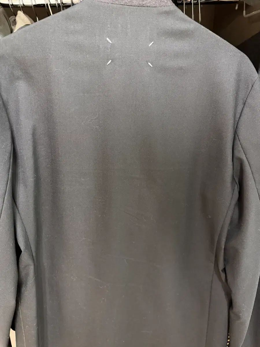 メゾンマルジェラ レス ブレーザー フルジップ チェック柄