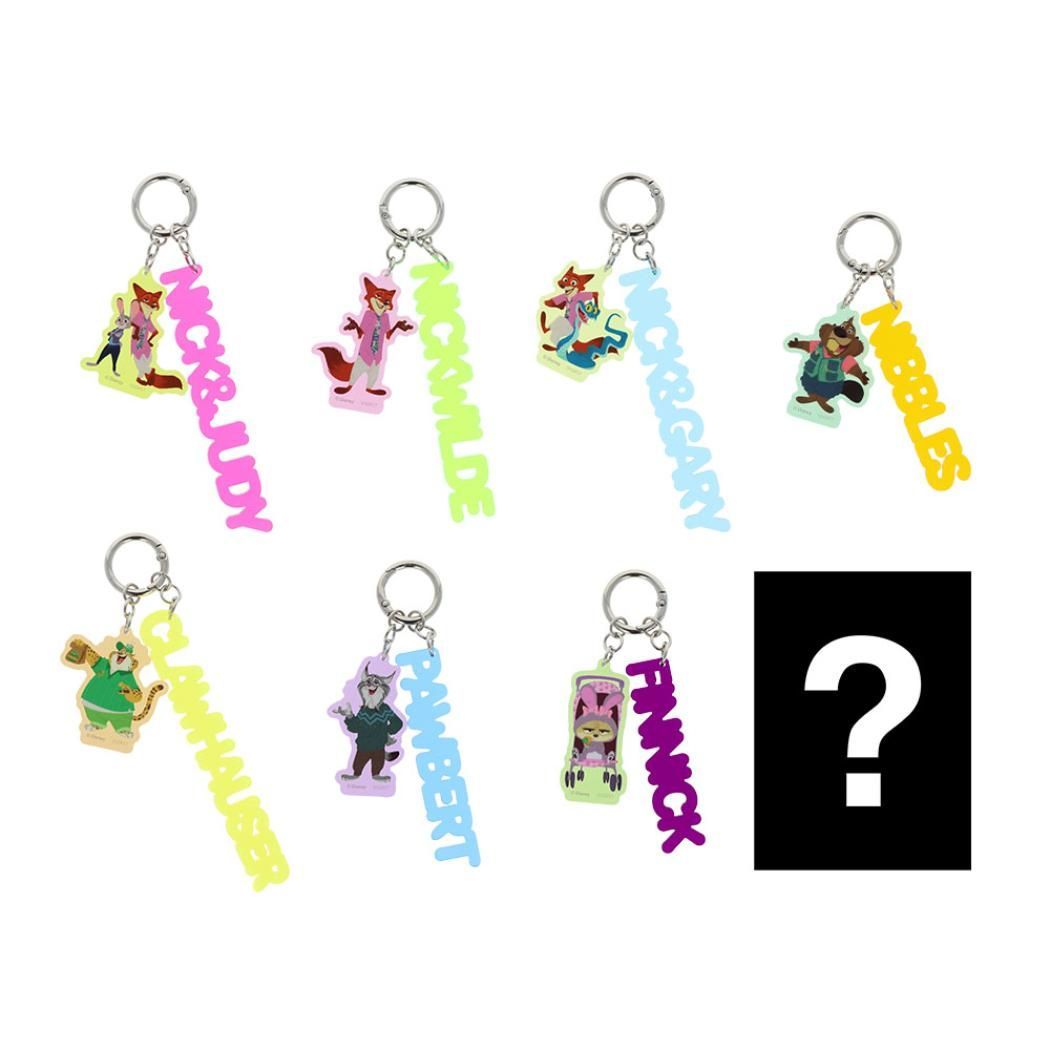 ズートピア2 キーホルダー アルファベットアクリルチャーム 全8種 8個