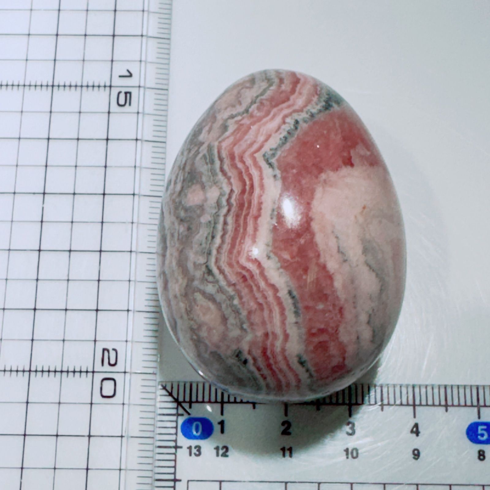  アルゼンチン産インカローズエッグロードクロサイトNO 25 2484 彫刻 アート 写真