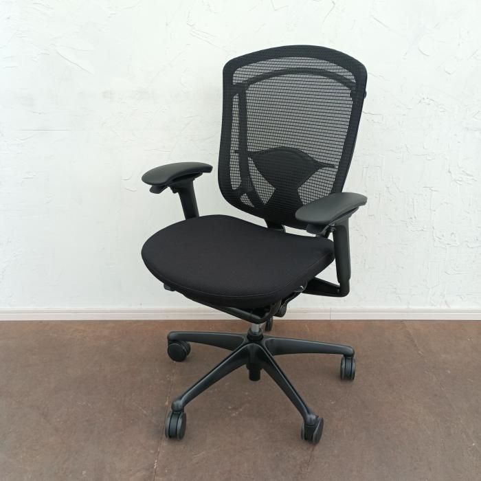 オカムラ オフィスチェア 肘あり コンテッサセコンダ CC 83 MS FPC 1 製 ブラック ハイバック 5本脚 アジャストアーム ランバー付 デスクチェア チェア イス 椅子