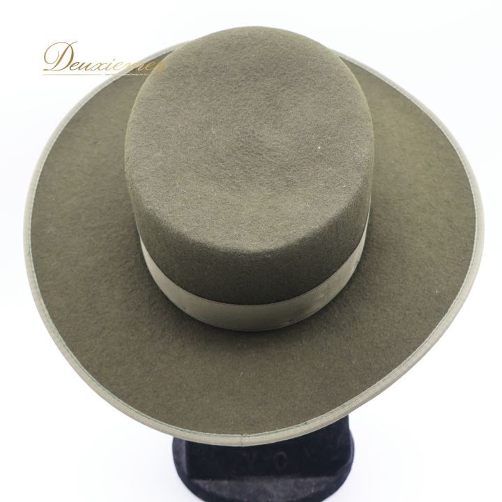 フラメンコ 衣装 コルドベス ハット グリーン系 アントニオガルシア ANTONIO GARCIA 緑 帽子 ぼうし つば リボン テープ ダンス用 舞台 発表会 つば付き シンプル 無地 練習 レッスン おしゃれ 小物