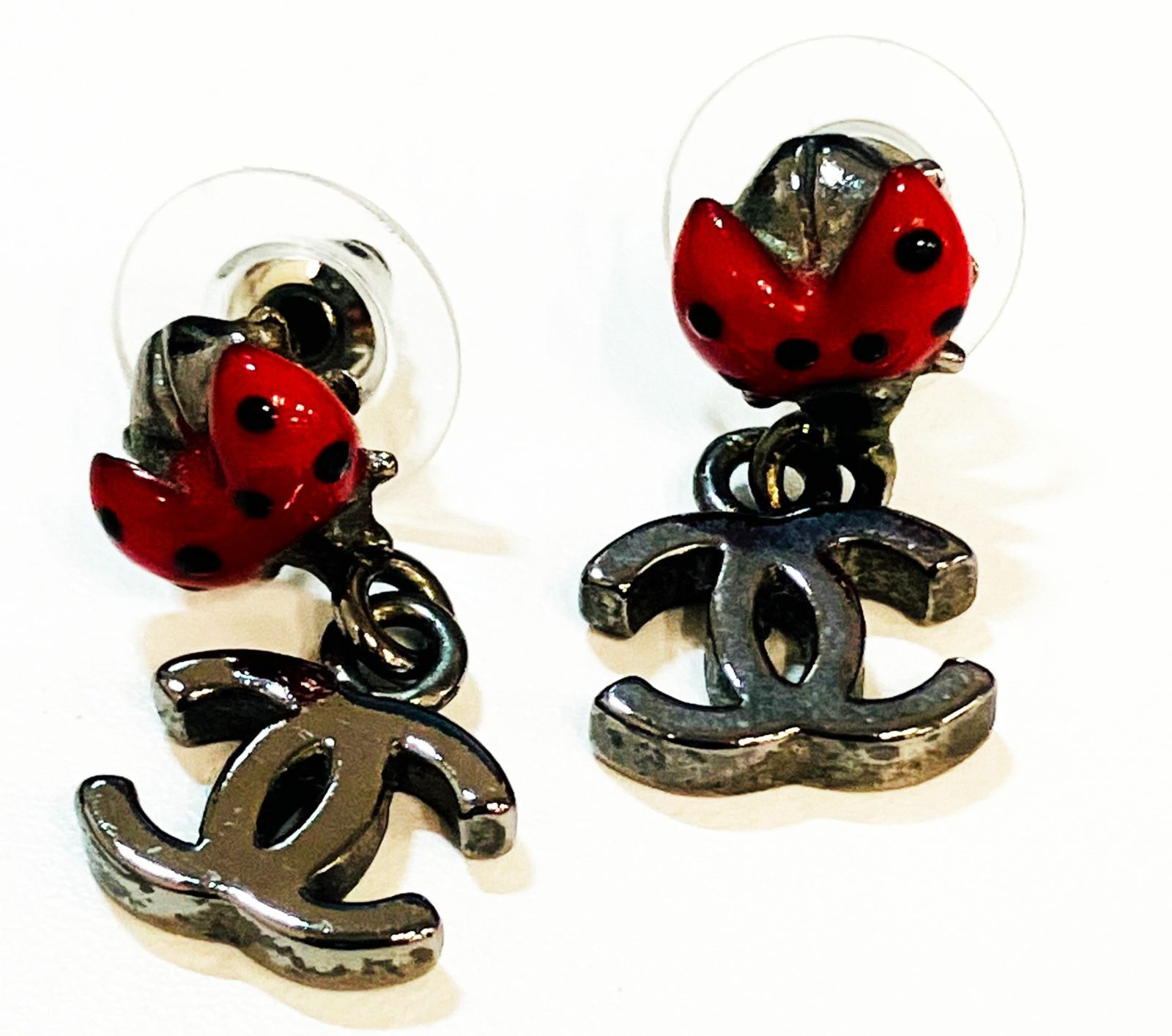 CHANEL シャネル ココマーク テントウムシ ピアス B 3264