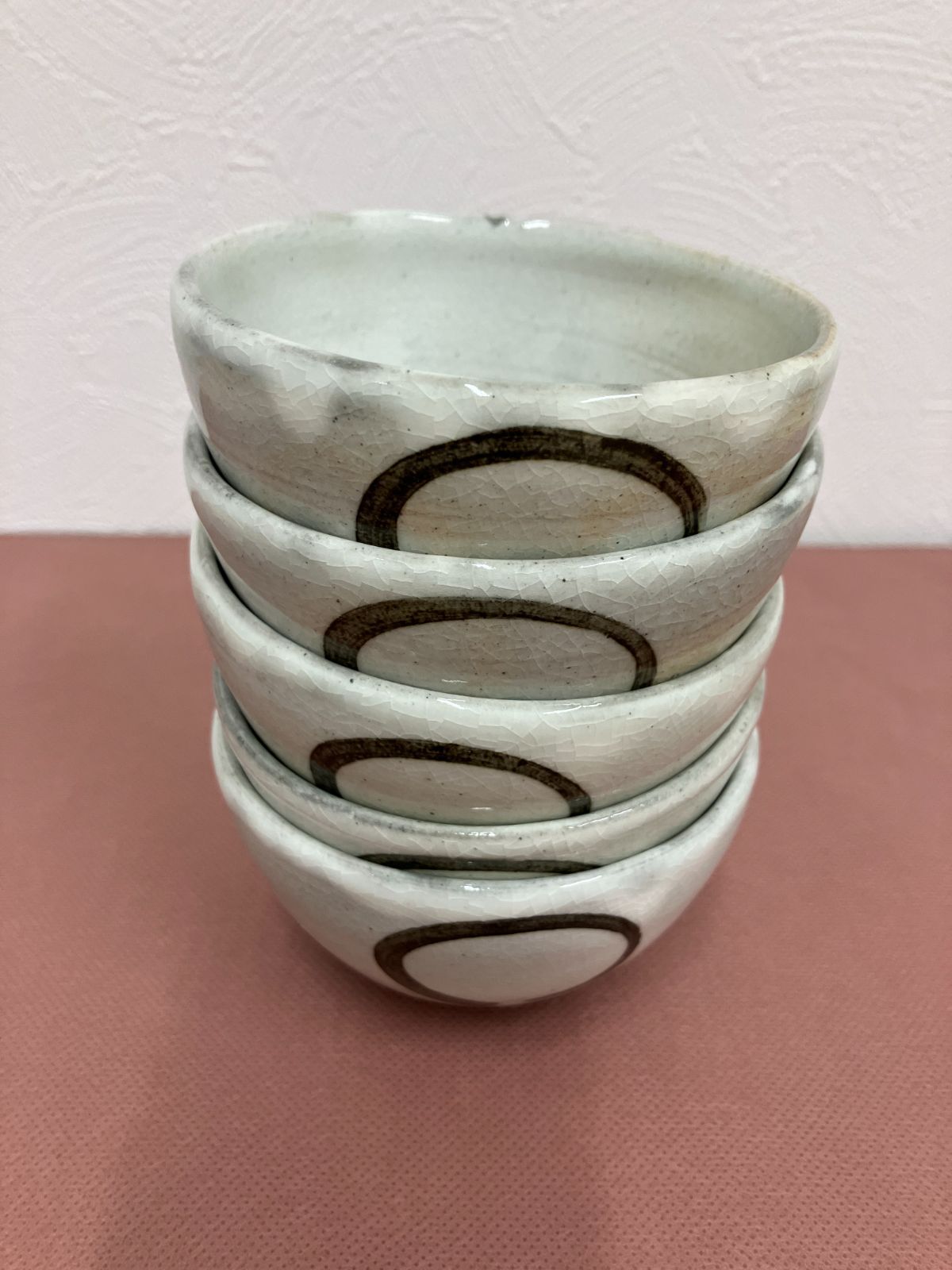 唐津焼 鏡山窯 湯のみ茶碗 茶托付属