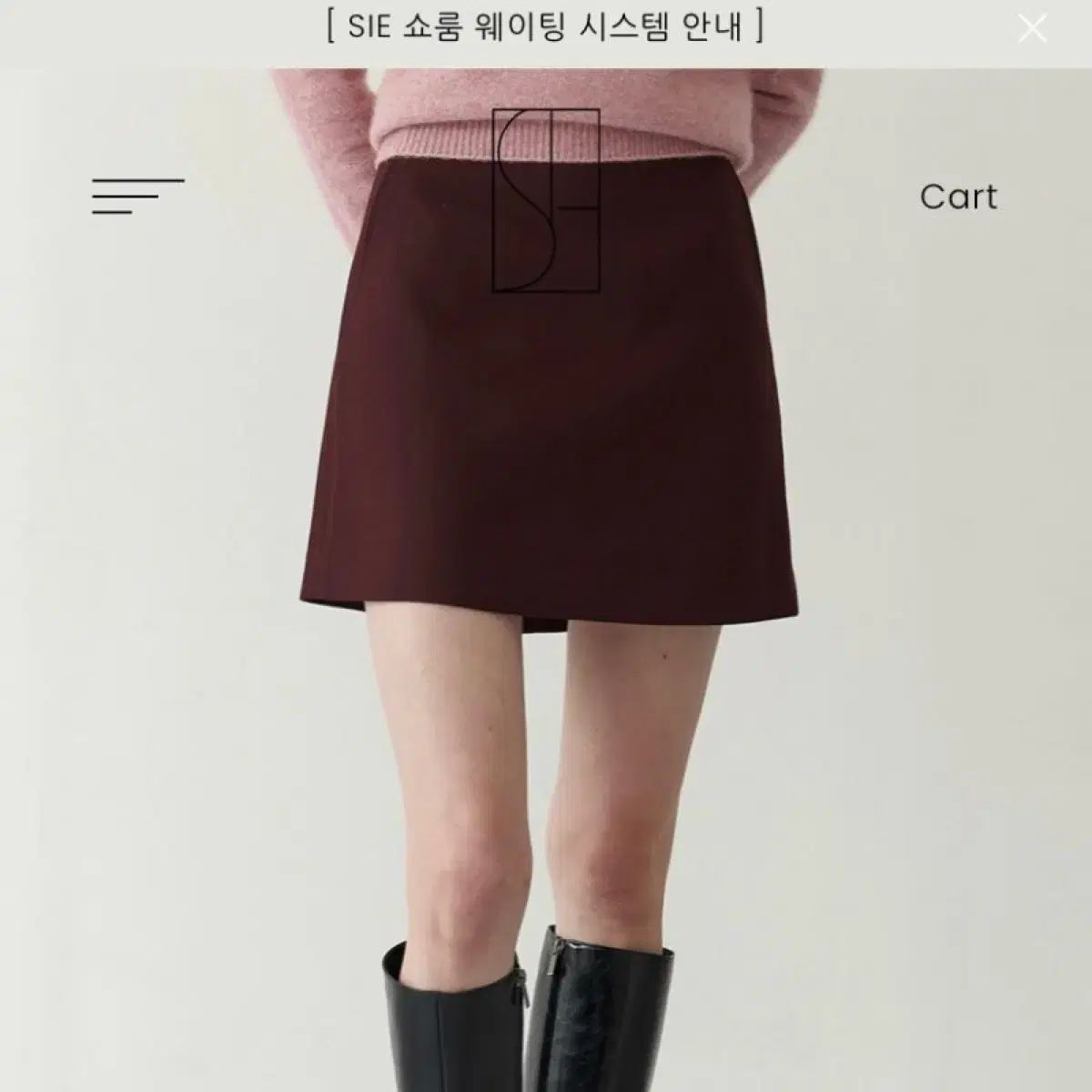 シエ sie マインミニスカート ワインS