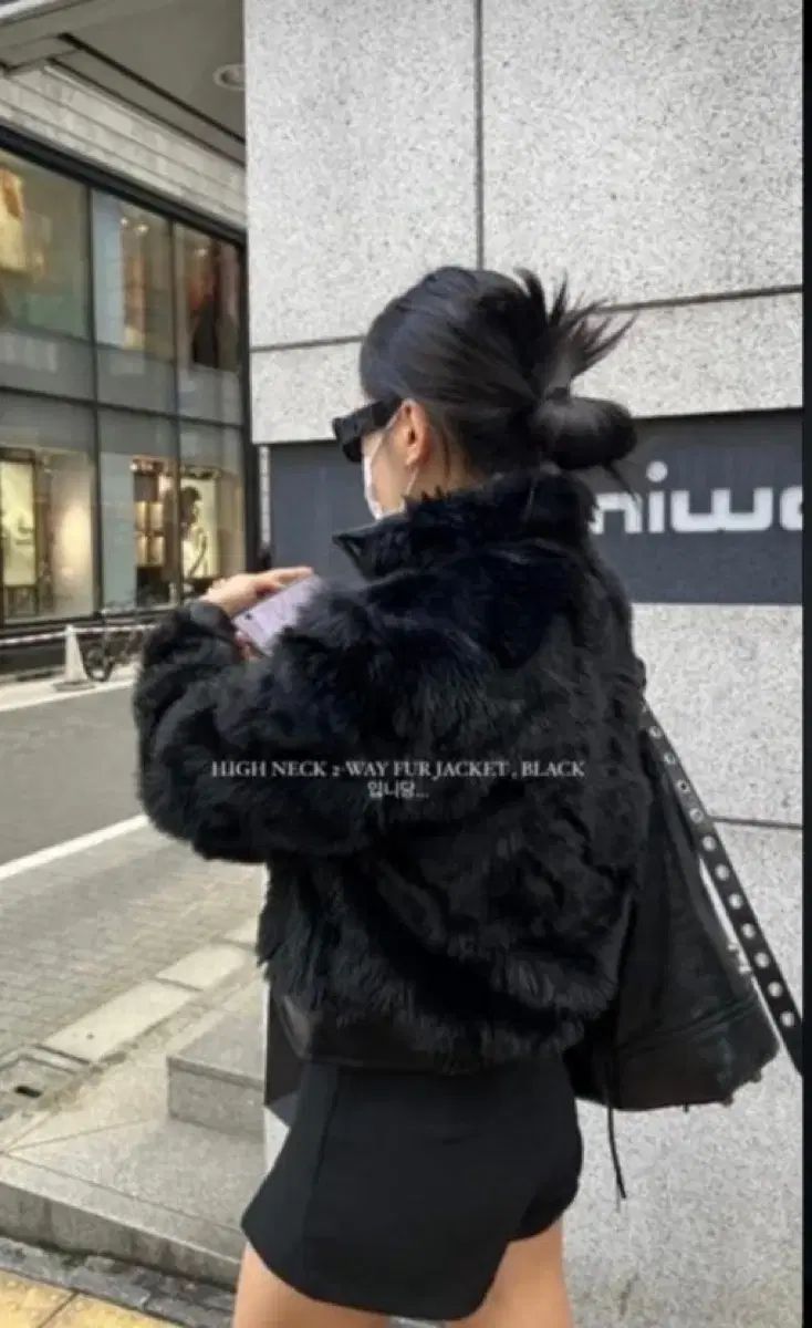 BOHEMSEO ハイネック ツーウェイ ファージャケット