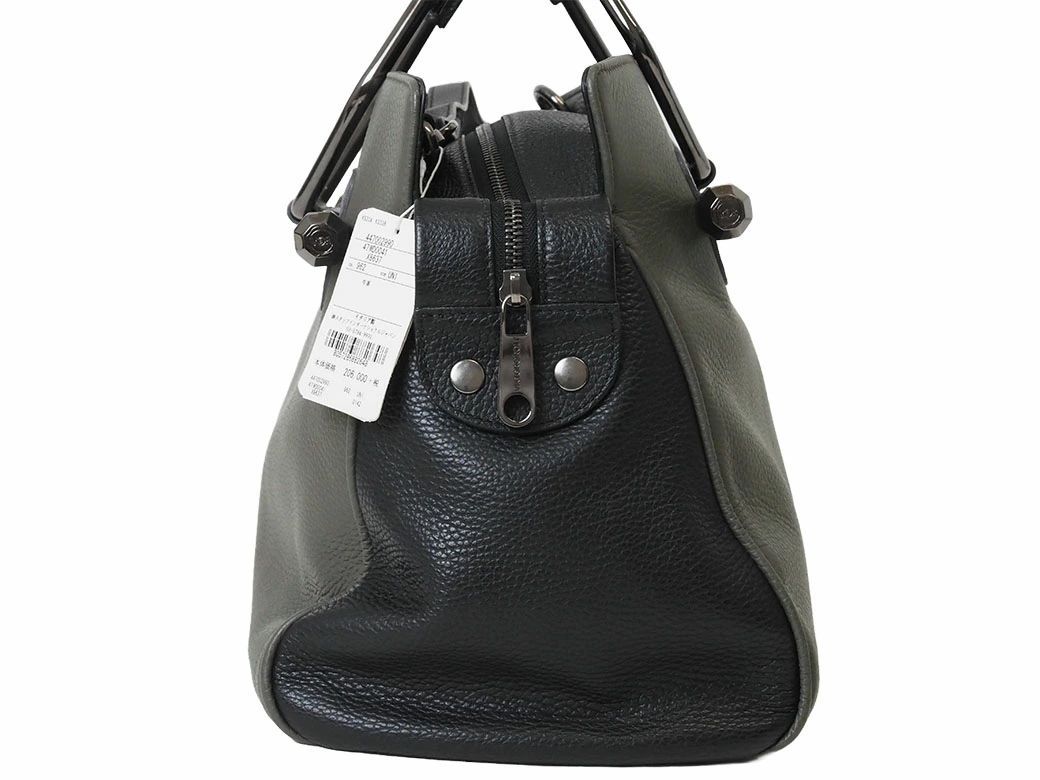 VIKTOR-ROLF ヴィクター＆ロルフ ボンベット 2 WAYハンドバッグ ブラック グレー レディース 牛革 バイ トートバッグ 大きめ