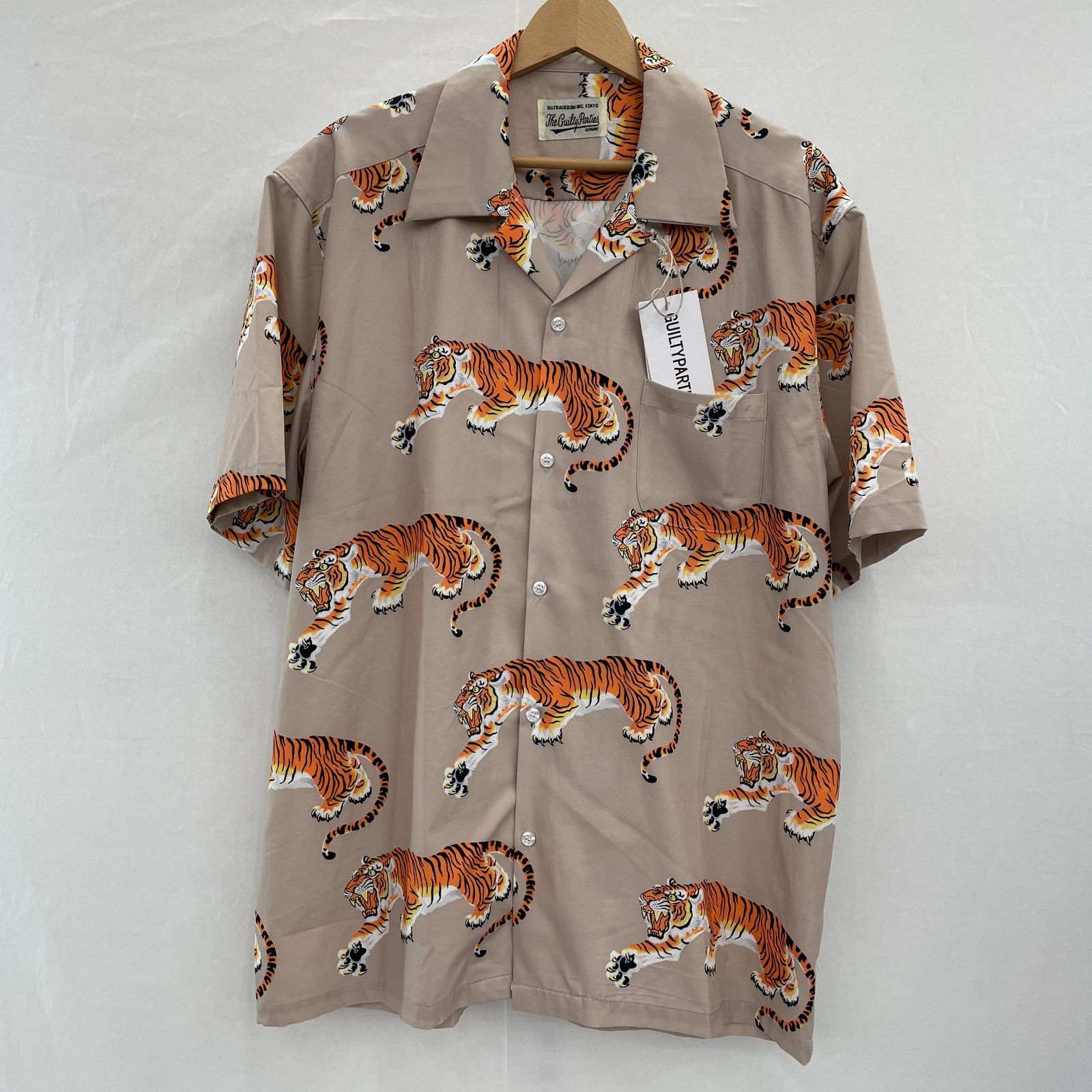 WACKOMARIA アロハ XL WACKOMARIA アロハシャツ XL ベージュ(虎柄) メンズ ファッション