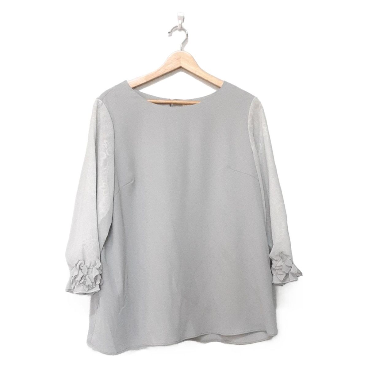 Rose Tiara ローズティアラ 七分袖カットソー サイズ46 XL レディース - ライトグリーン レース|フラワー 花