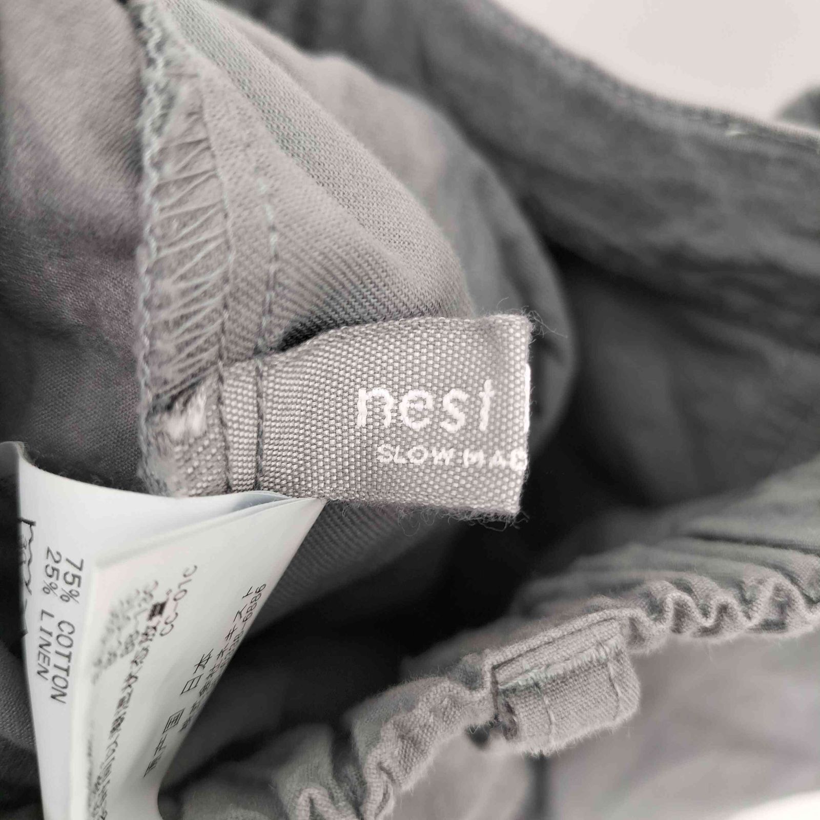 ネストローブ nest Robe コットンリネン ウェザーバレルパンツ