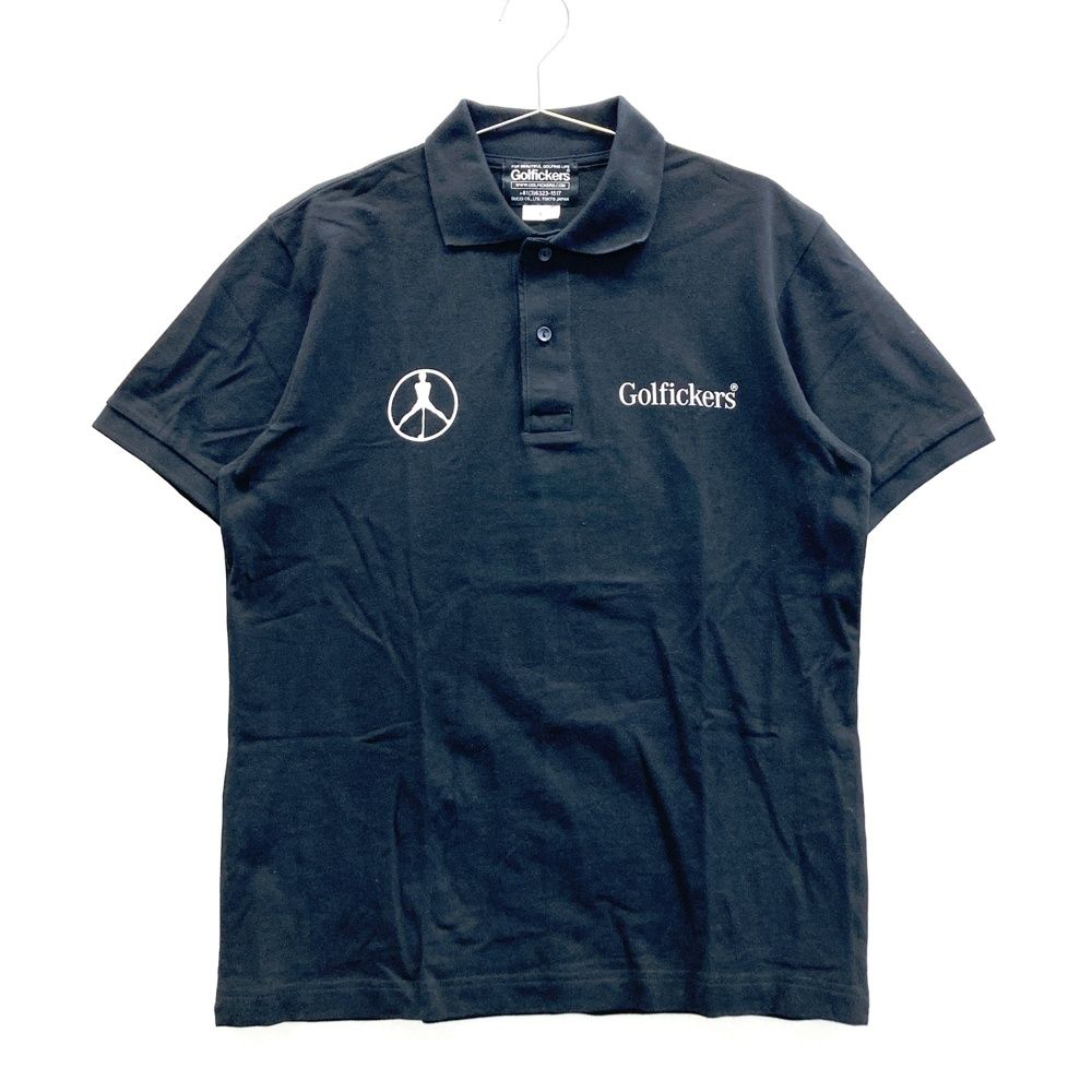 Golfickers ゴルフィッカーズ ポロシャツ 黒 サイズ：L Golfickers ゴルフィッカーズ 半袖ポロシャツ ブラック系
