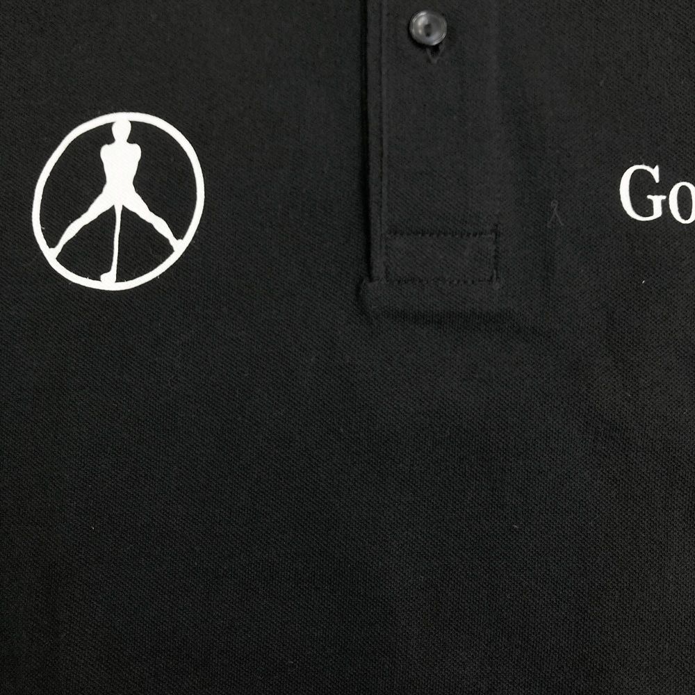 サイズ：L Golfickers ゴルフィッカーズ 半袖ポロシャツ ブラック系