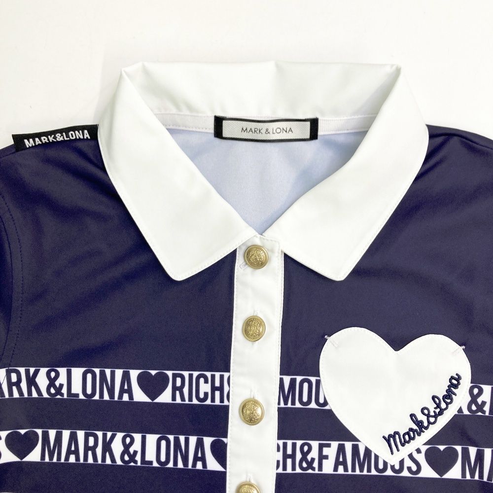新品MARK&LONAポロシャツマークアンドロナレディース36 サイズ：36 MARK&LONA マークアンドロナ 半袖ポロシャツ ボーダー柄