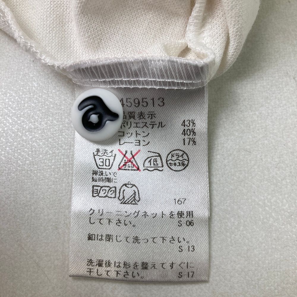 サイズ：40 ARCHIVIO アルチビオ 半袖ポロシャツ 花柄 ホワイト系
