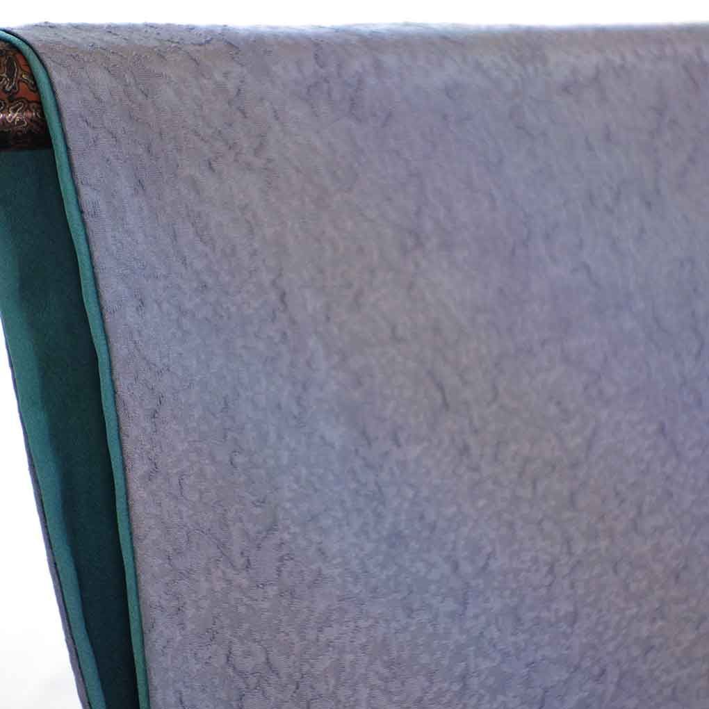  色無地 身丈157 cm 裄63 前幅25 後幅30 袖丈49 袖幅33 レディース 袷 ぼかし 裄Mサイズ 秋冬春用 正絹 シルク グレー やや難 リメイク リユース リサイクル 呉服のきくや 色無地 着物