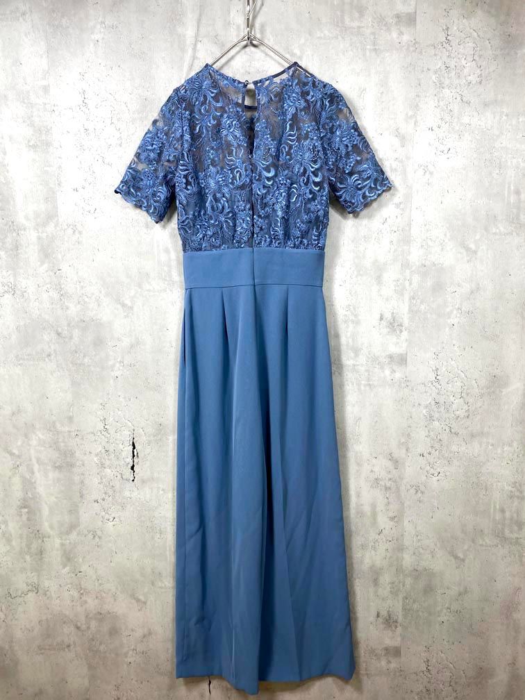 LADY オーバーレースワイドパンツドレス（ブルー） LAGUNAMOON ラグナ