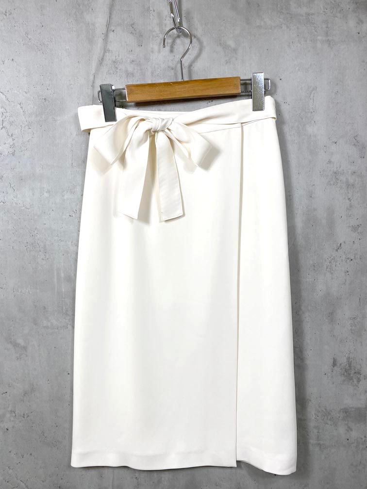 ANAYI アナイ 101827-11-410-01-380 巻き Aライン 台形 スカート size38/白 レディース - メルカリ