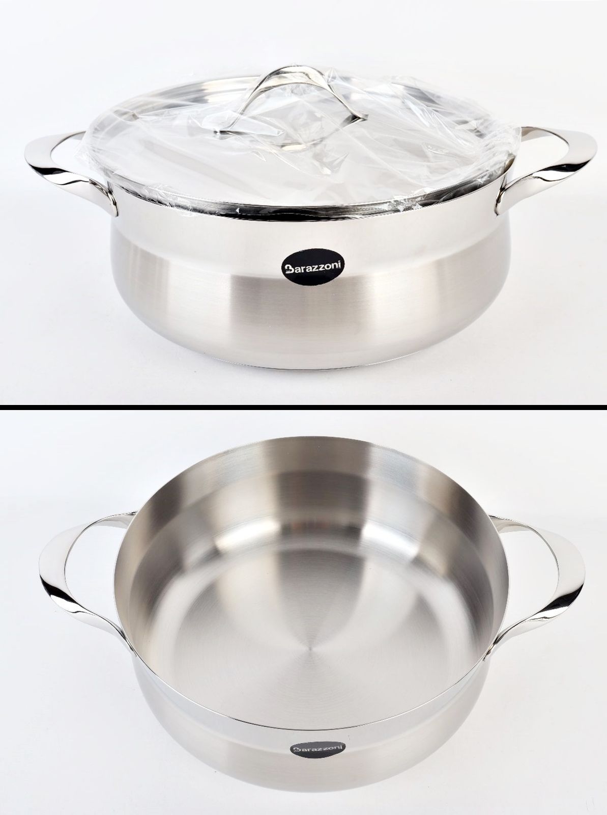 Barazzoni 鍋 ふた セット 6点 MY LADY シルバー ML S 3 L 両手鍋 片手鍋 ゾーニ IH 食洗機 展示 R 2511 107