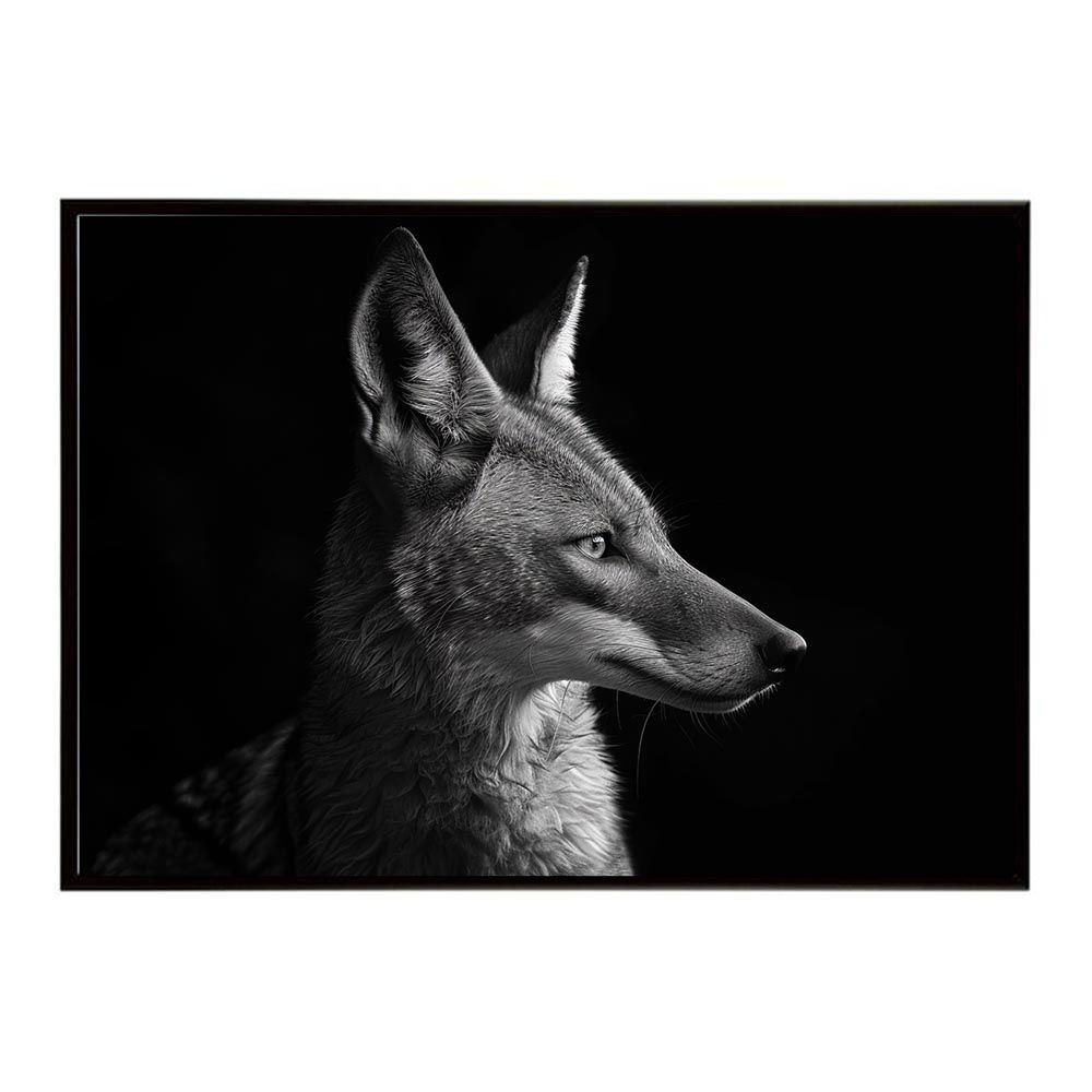 【A2サイズ（約42x59cm）】【lh-poster-6683】Jackal ジャッカル サバンナ アフリカ 草原 自然 ネイチャー 動物 アニマル 野生動物 写真 犬 コヨーテポスター インテリア フォト