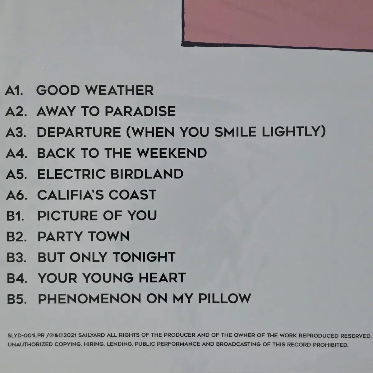  ピクチャード リゾート All Vacation Long LP その他 楽器 機材