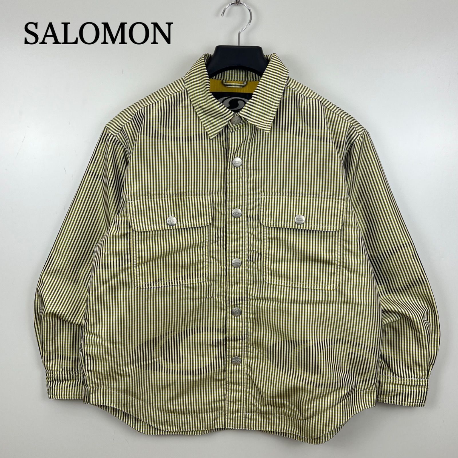 SALOMON 00s archive Warmtech stripes pattern BOX jacket S サロモン