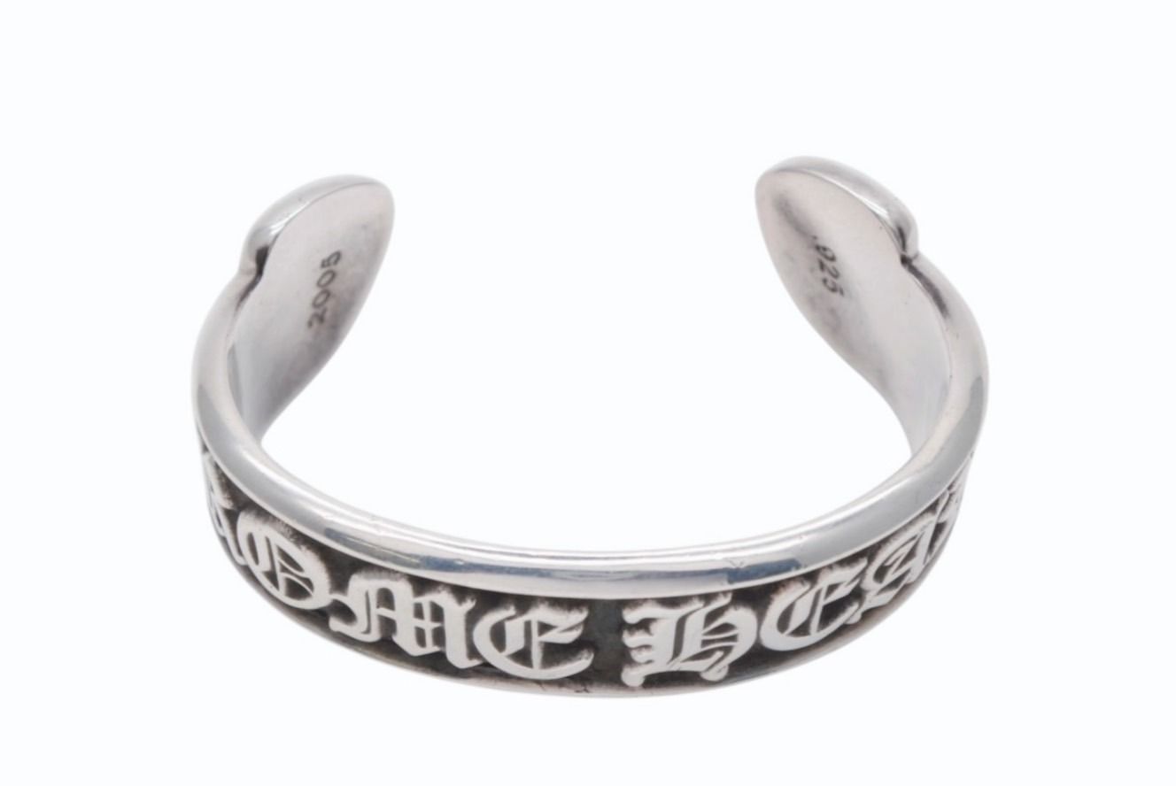 CHROME HEARTS クロムハーツ BANGLE CH SCROLL LABEL スクロールラベル バングル 重量約88.9 g 925刻印 シルバー925 4 b 009930