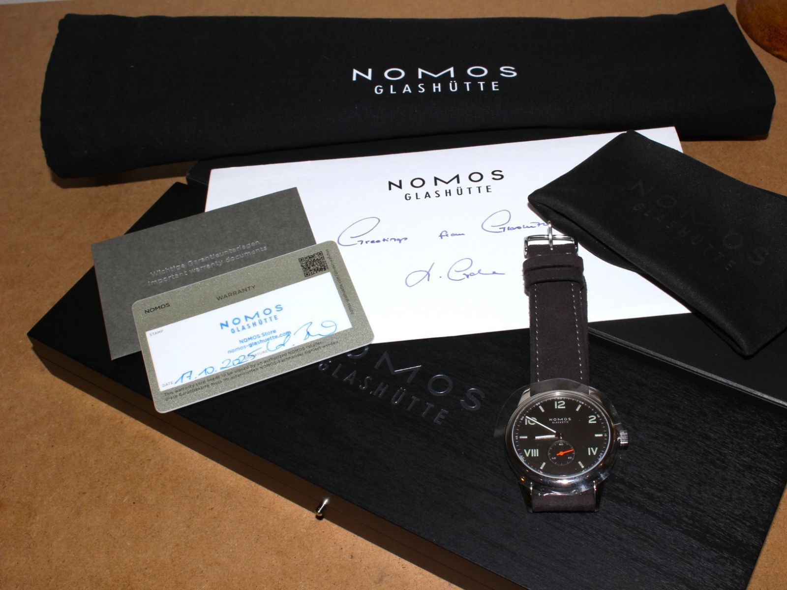 VRW-1477 時計 NOMOS ノモス CL 1 A１BL 238 CP クラブ38キャンパスナイト BK文字盤 メンズ 手巻き 腕時計 稼働品